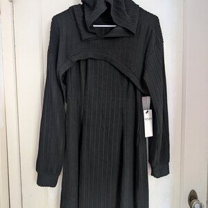 Black tank dress and hoodie set